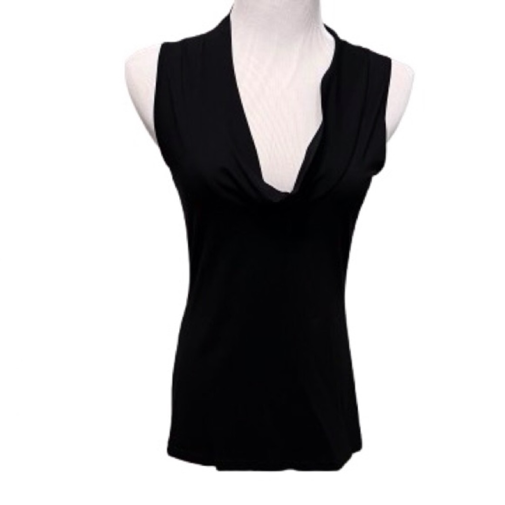 Sonia Speciale Black Sleeveless Cowl Neck Top Size 10 / 46